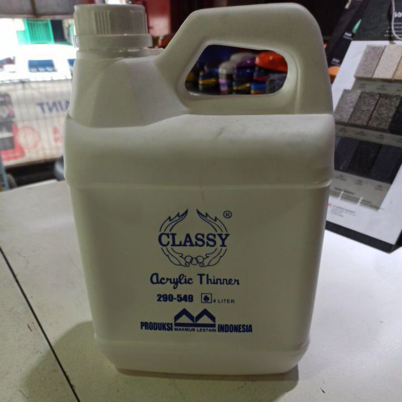 THINNER ACRYLIC CLASSY GALON - PENGENCER CAT MOTOR CAT KAYU CAT MOBIL CAT BESI CAT MINYAK CAT DUCO T