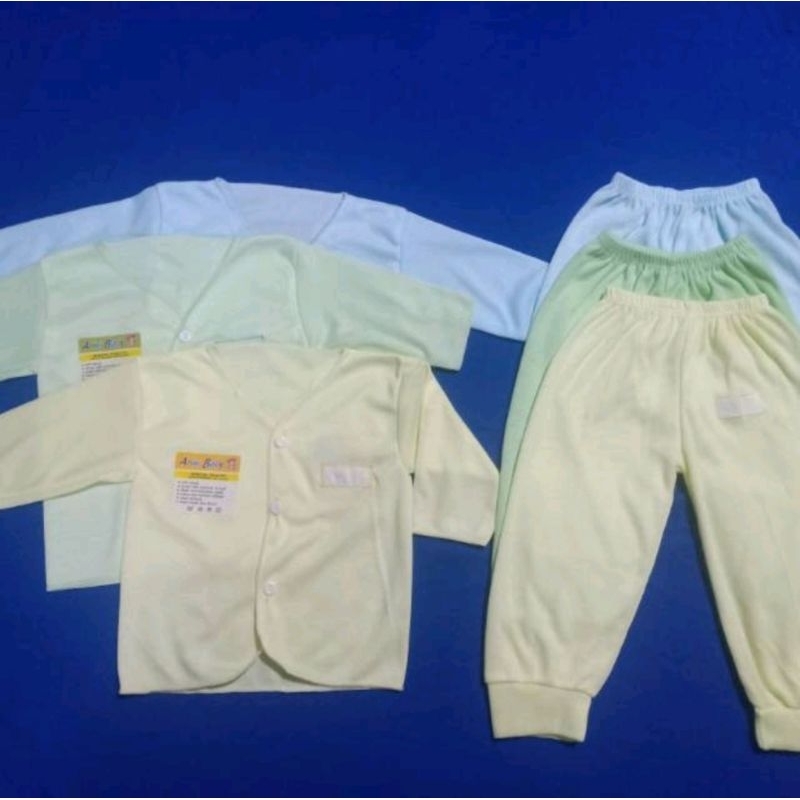Harga untuk 6pcs (3baju dan 3 celana) Baju setelan bayi baru lahir Baju bayi 0-4bulan ARINI BABY SNI