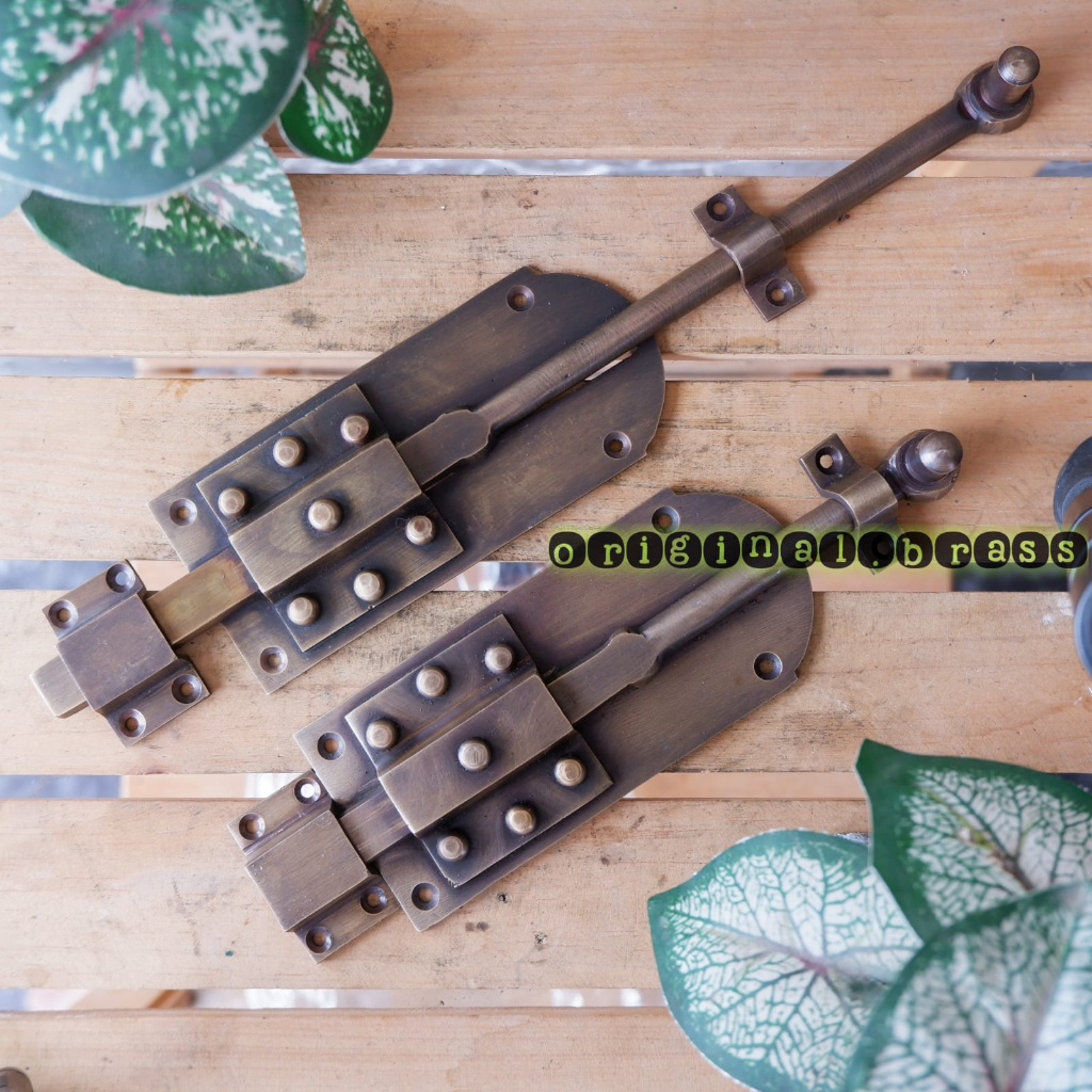 Grendel Kuningan Grendel Pintu Rumah Grendel Pintu Kayu Kunci Pintu Antik Sedekan Pintu Antik