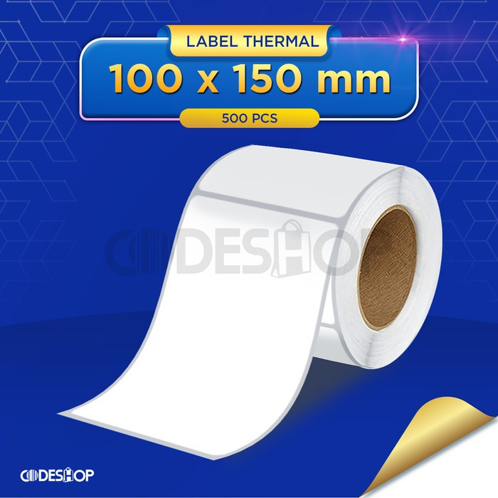 Codeshop Label Thermal 100 x 150 mm 1 Line 3 inchCore isi 500 Pcs Stiker