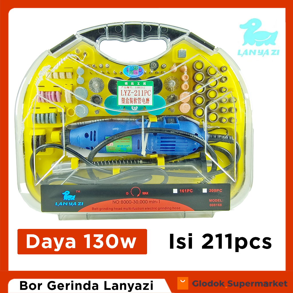 Bor Gurinda Mesin Gerinda 211pcs LYZ