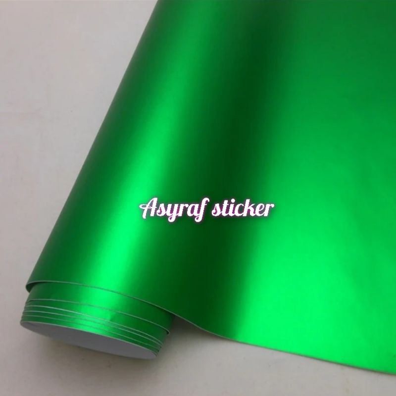 SKOTLET STIKER MOTOR WARNA HIJAU KROM DOFF