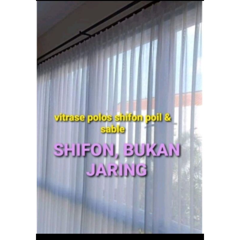 Gorden vitrase polos import, gorden kaca lapisan jendela