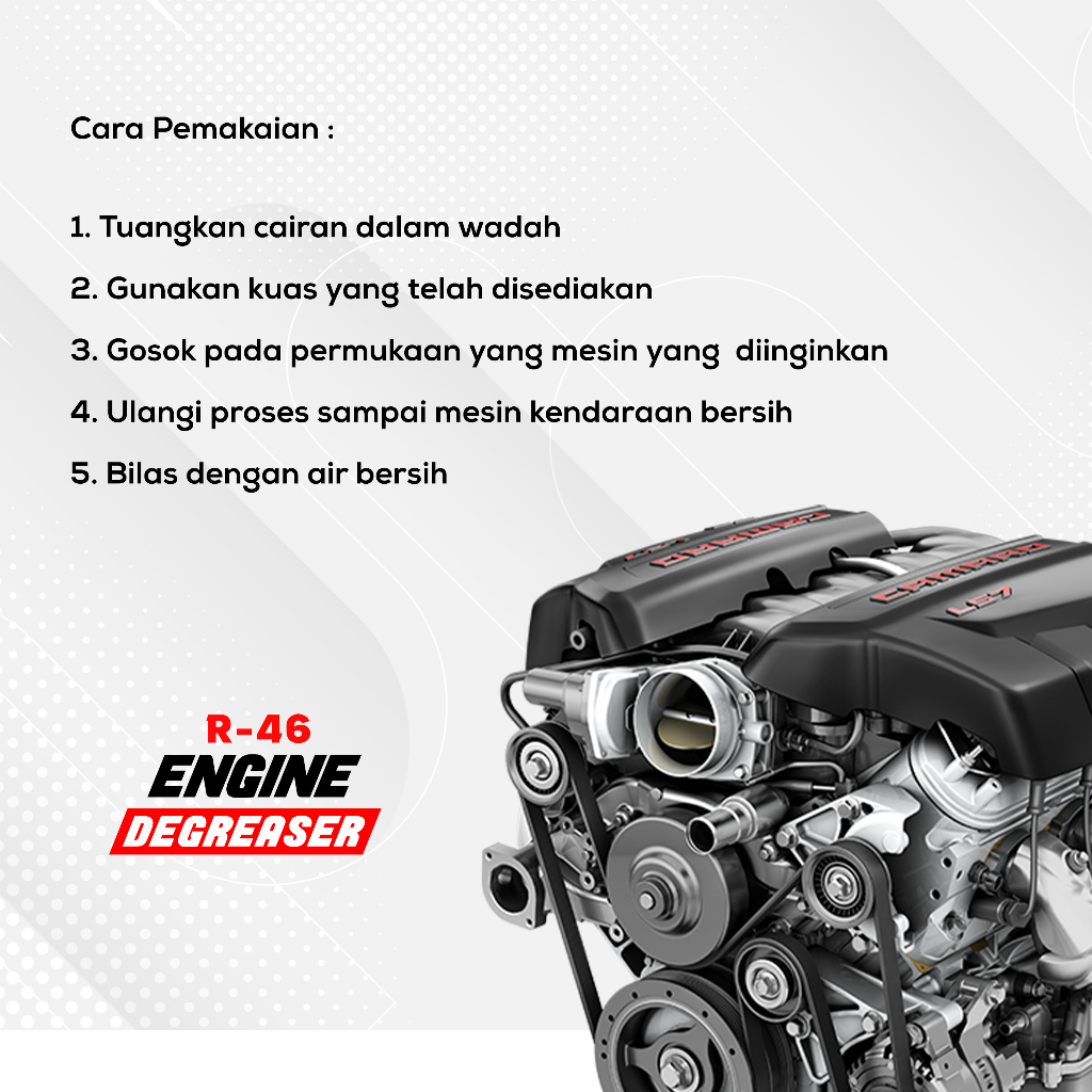 R46 Cairan Pembersih Kerak Karat Blok Mesin Motor Mobil Super Ampuh/engine degreaser