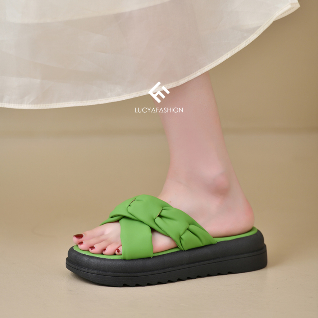 9028 Sandal Wedges Import Sendal Wanita Kekinian