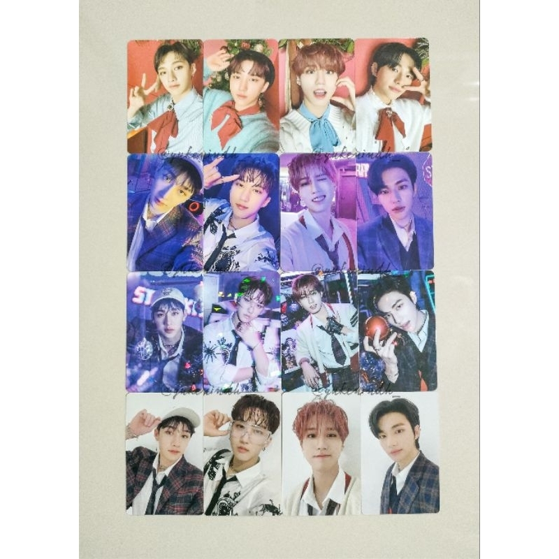 STRAY KIDS Christmas EveL Photocard Bangchan Changbin Hyunjin Han 4 ver. (Red, Purple, Glitter, POB 