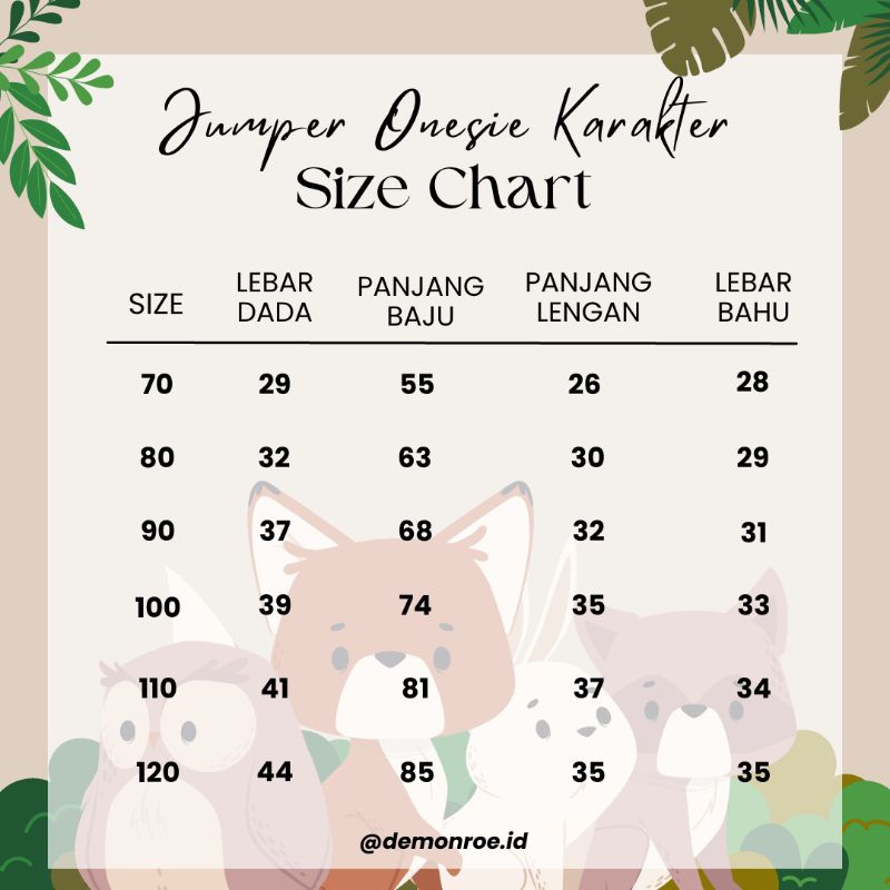 Size 100 ( 18-24 Bulan ) GROSIR MURAH De Monroe Baju Bayi dan Anak Baju Tidur Kostum Bayi Binatang Jumper Animal Romper Onesie Cewek Cowok Harimau dll