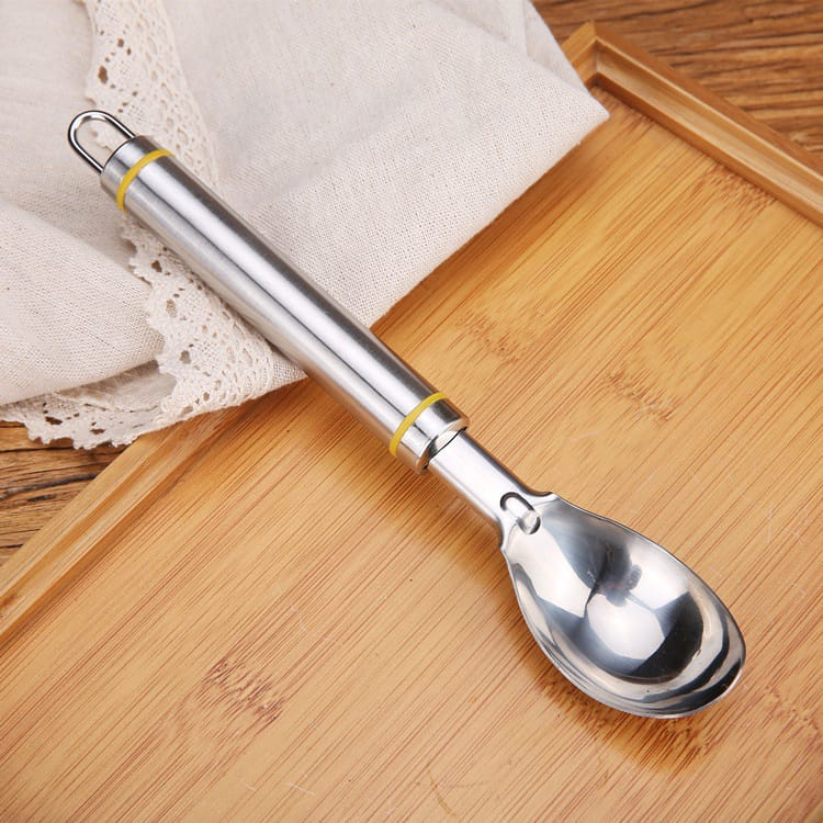 ~ PIYOSHI08 ~ Sendok Scoop Ice Cream Stainless Steel Skop Ice Cream Bulat PD155