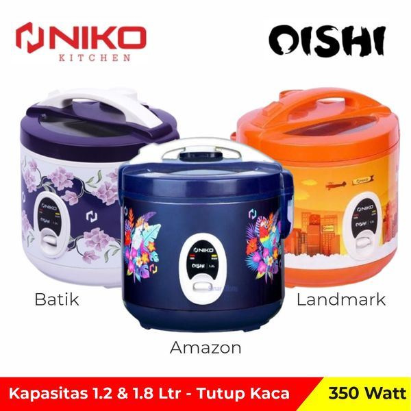 NIKO Rice Cooker 1.2 Liter Oishi / Magic Com - Garansi 1 Tahun