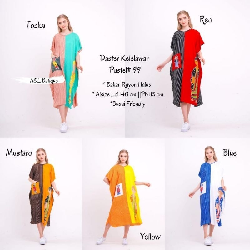 daster rayon kelelawar tejo lurik pastel#99/by semerbak