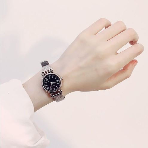 Jam Tangan Wanita Casual Analog Rantai Pasir Stainless Steel Jam Tangan cewek korea fashion