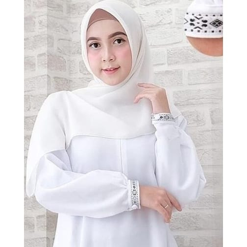 Gamis Putih Gamis Syari Gamis Putih Polos Dewasa Gamis Maxy Terbaru Dress Remaja terbaru 2022 Baju M