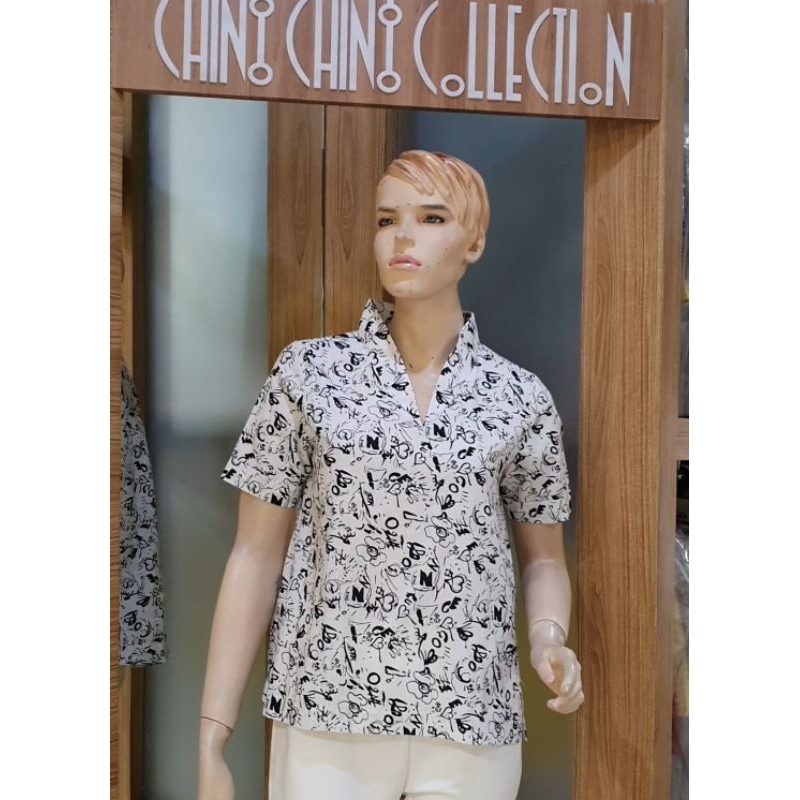 Blus Katun Motif Abstrak