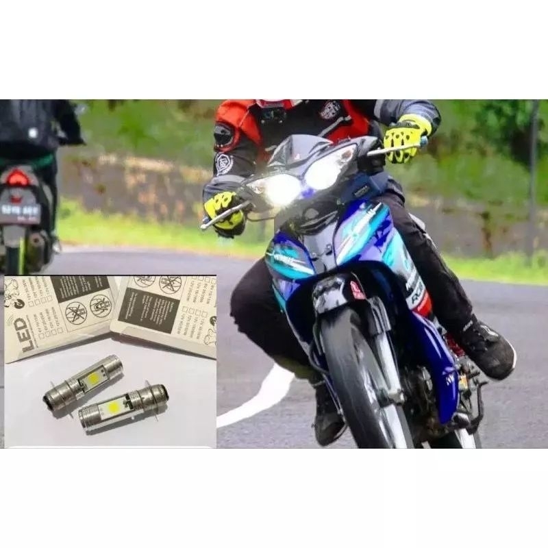 Bohlam lampu depan LED yamaha jupiter z burhan nyala
