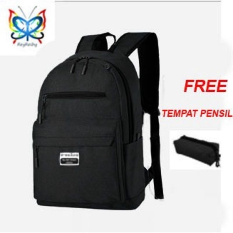 Tas Ransel Backpack Fashion Terbaru Free Tempat Pensil