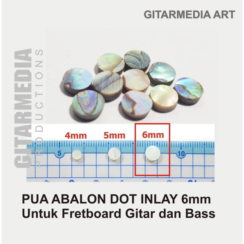 Inlay Gitar Abalon DOT titik untuk fretboard gitar akustik elektrik bass