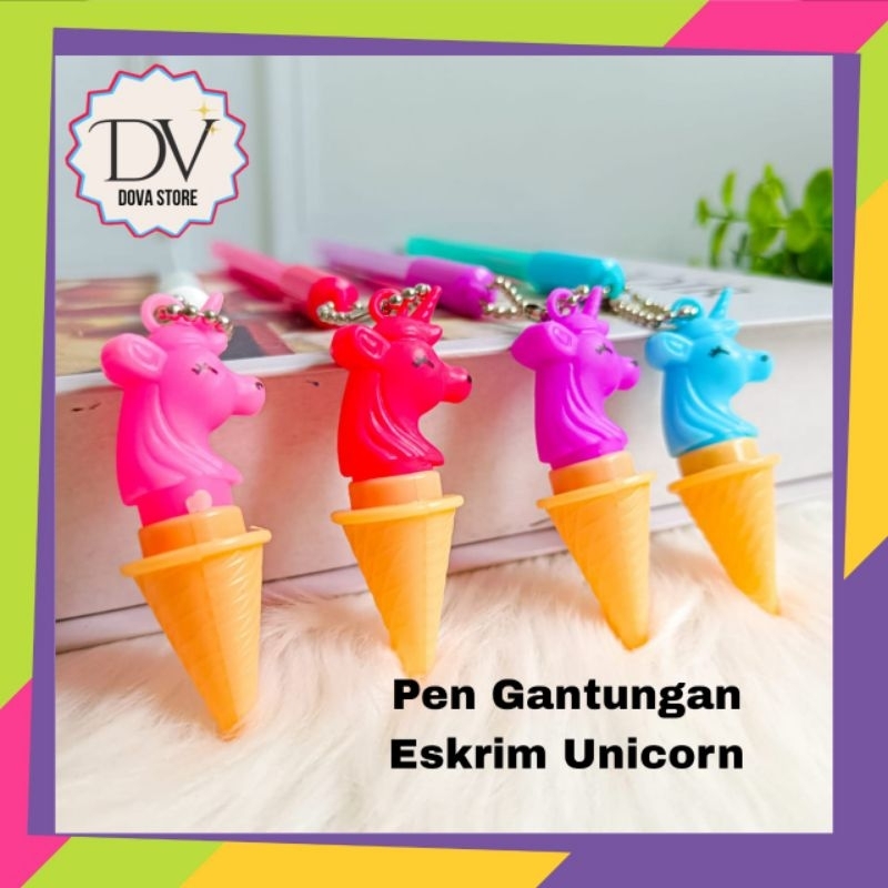 

PULPEN GANTUNGAN ESKRIM UNICORN WARNAWARNI LUCU RANDOM