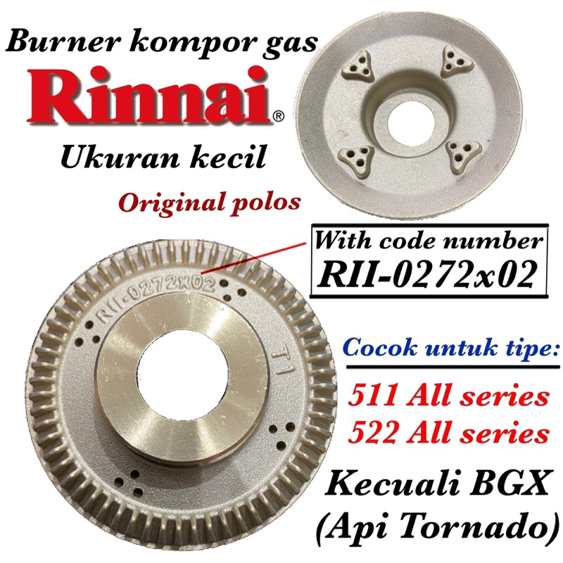 Burner kompor Rinnai kecil original