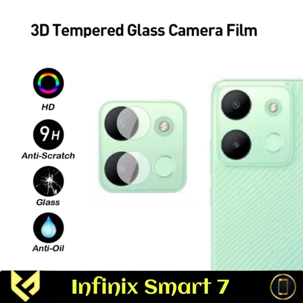 PROMO Paket 3IN1 For INFINIX SMART 7 Anti Gores Layar Free Lens Camera &amp; Skin Carbon Anti Gores Jamur Body Belakang Handphone