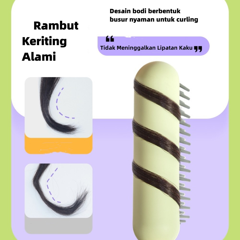 InFace Ion Negatif Sisir Pelurus Rambut Curling Stick Klip Lurus Fluffy Splint Stick Curling Sisir Electric Sisir Curling Lurus Penggunaan Ganda Artefak Kering Dan Basah Ulang Tahun 520 Hadiah Hari Valentine Untuk Pacar