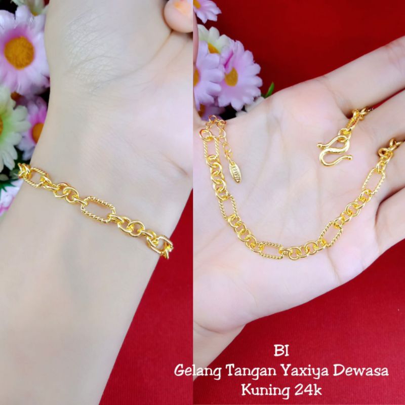 gelang donat lapis emas 24k