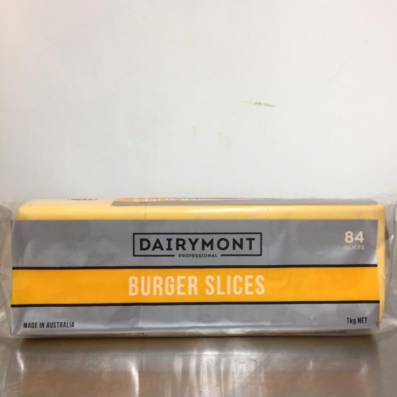 

Cheese/keju cheddar Red & White burger sliced 84 sliced | DAIRYMONT/BEGA 1kg