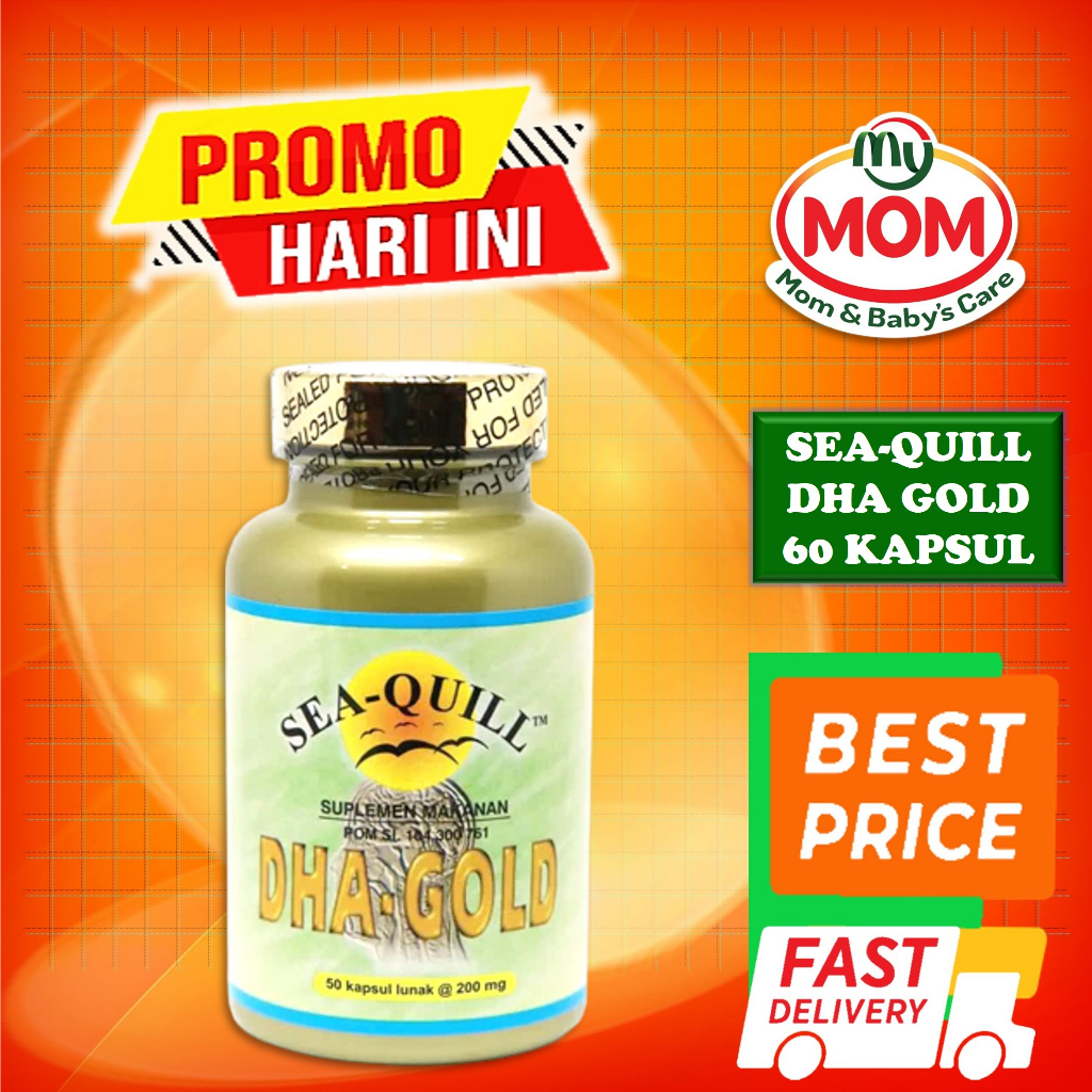 [BPOM] Sea-Quill DHA Gold 200mg Isi 50 Tablet / Sea Quill DHA Gold / Seaquill / Vitamin Otak / MY MOM