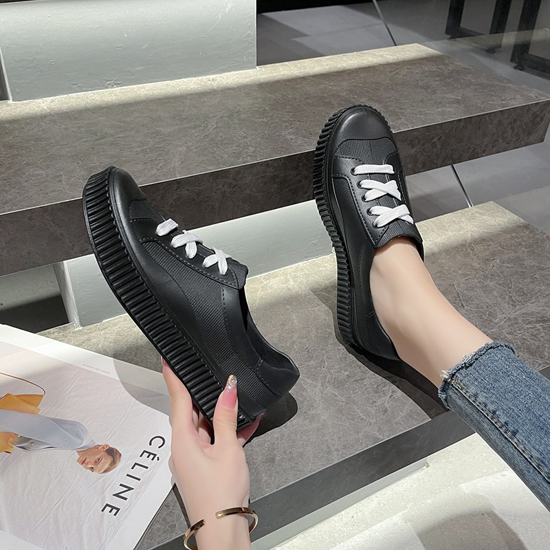 CYS Sepatu Sneakers Tali Kasual Wanita Cewek Sekolah Kekinian Full Karet Anti Licin Import Fashion Korea SPT-60