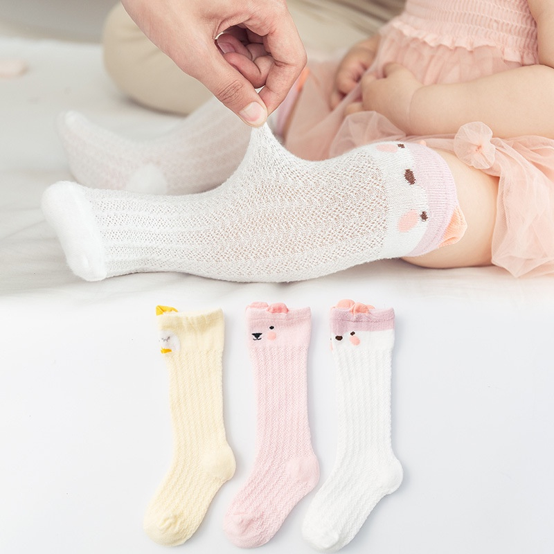 DODORY KS35 Kaos Kaki Bayi Panjang Karakter Bahan Jaring Motif Hewan