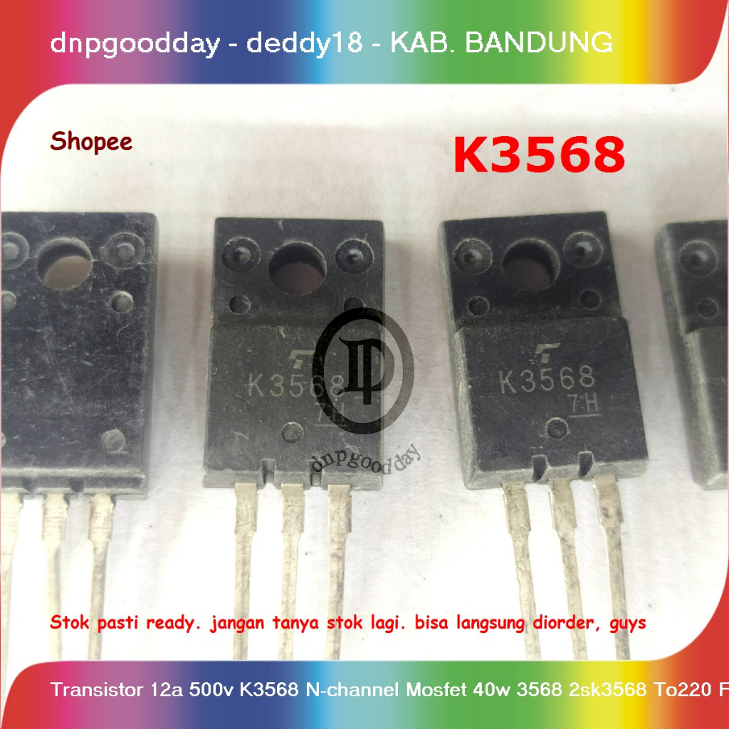 Transistor  12a  500v K3568 N-channel Mosfet 40w 3568 2sk3568 T0220