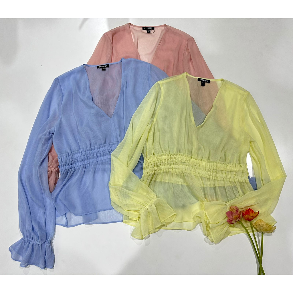 Exp v neck soft longsleeved blouse