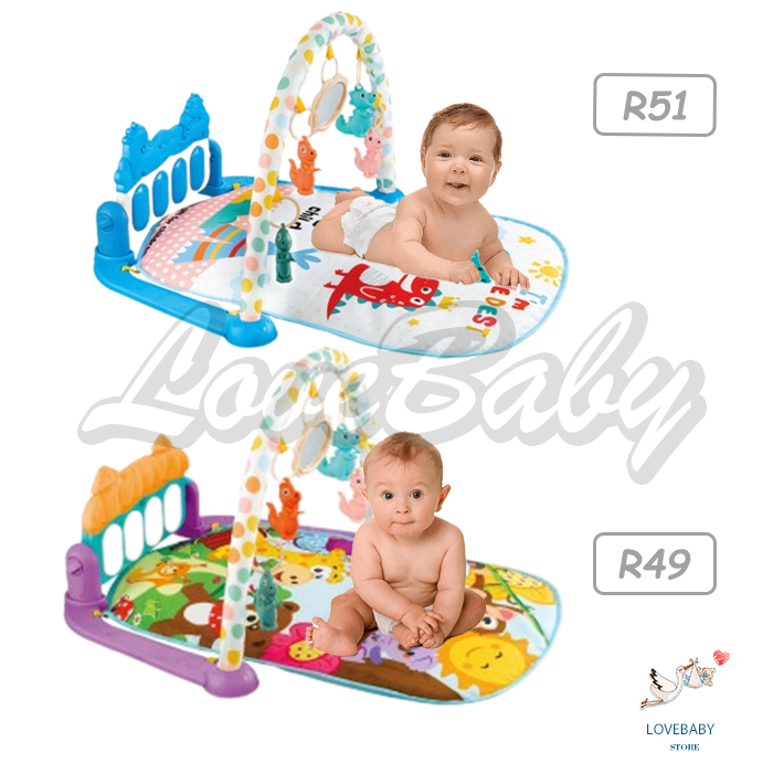 LBS Baby Play Gym Mainan Anak Bayi Rattle &amp; Piano Playmat Matras / Kasur Bayi Playgym Musical