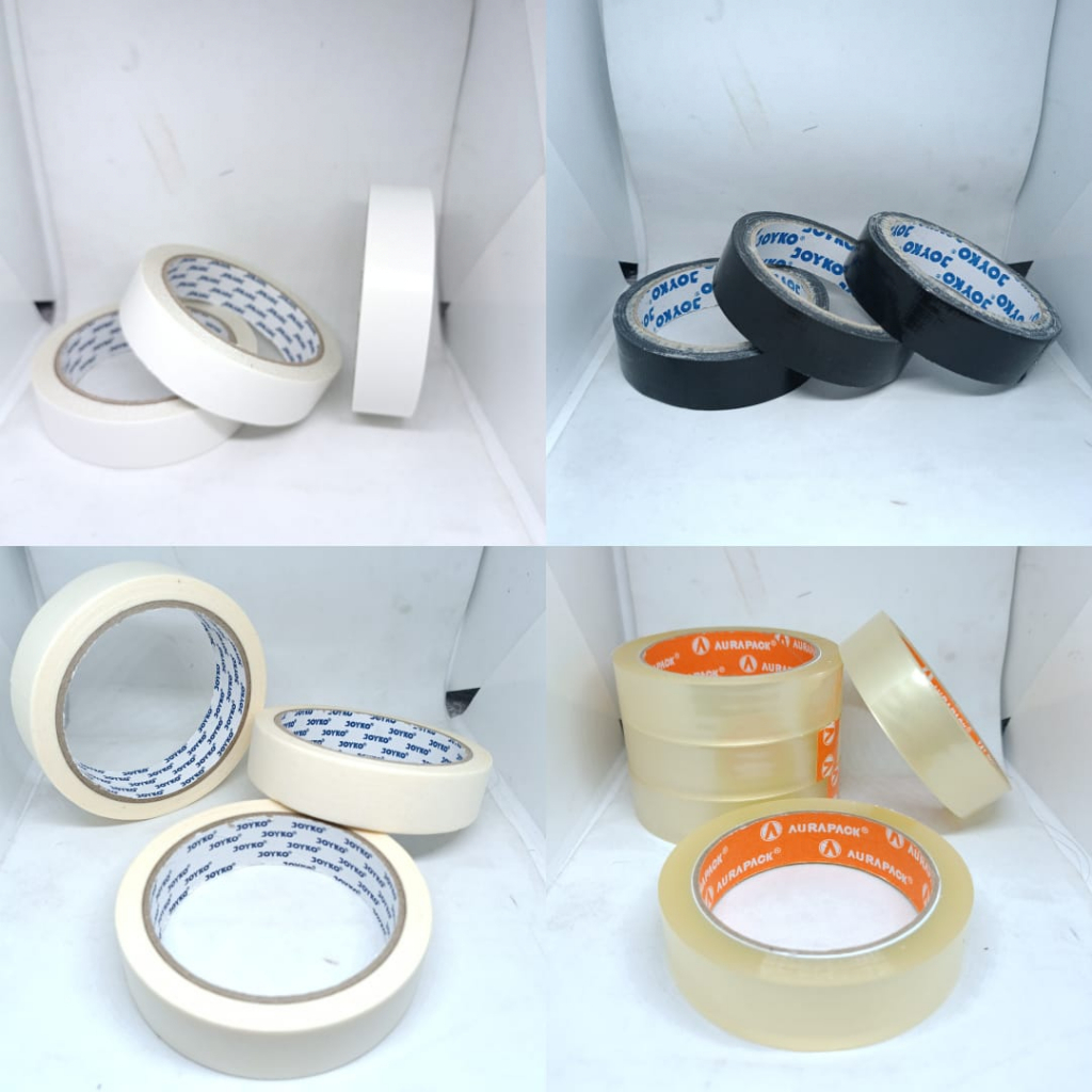 

LAKBAN DOUBLE TIP DABELTIP LAKBAN BENING JILID KERTAS MASKING 24 MM 1 IN 1 PCS