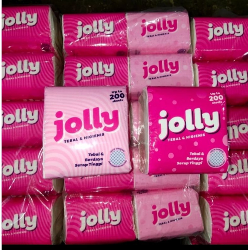 Tissue Pop up Merk Jolly isi 200 lembar, lembut dan halus