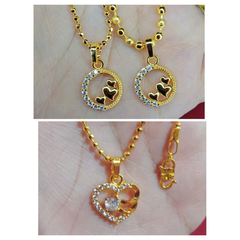 kalung merica love zicron lapis emas 24k