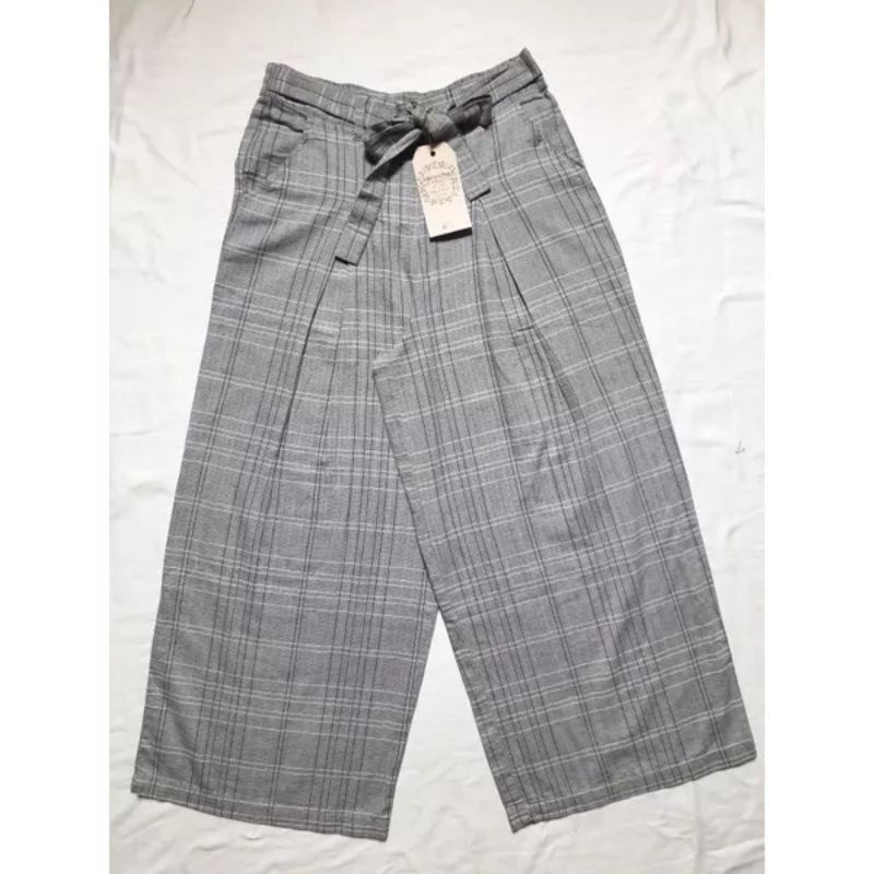 Celana Kulot Motif Kotak-Kotak | Flare Pants | Corniche | Brand Original | ART TP.90258K18