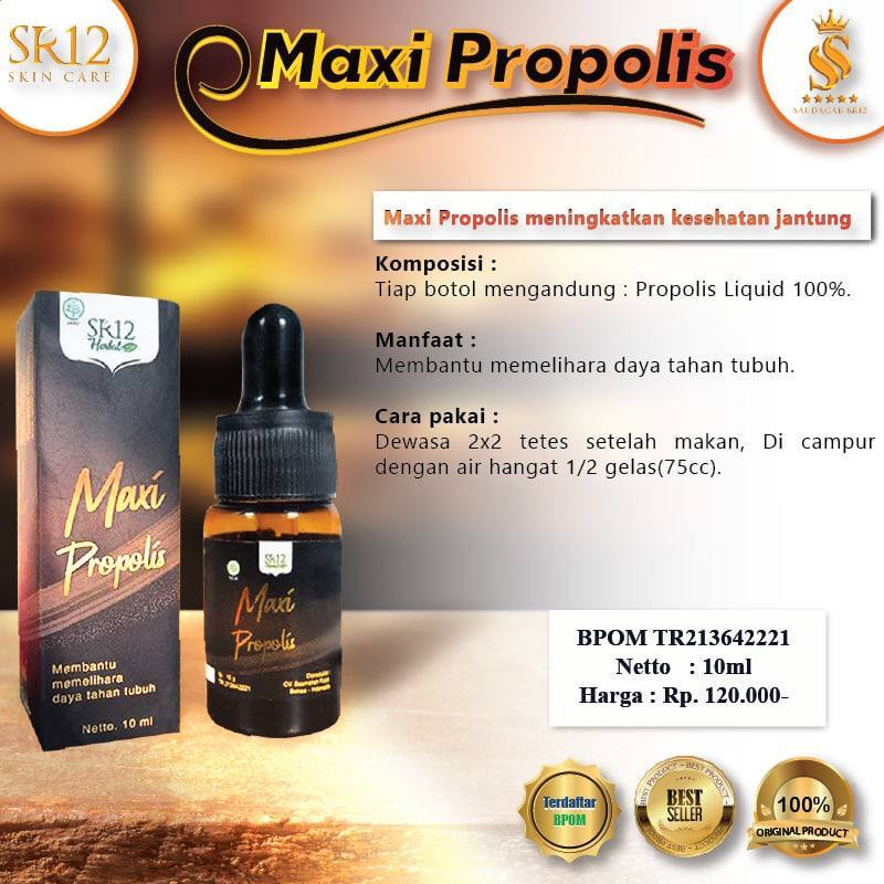 MAXI PROPOLIS SR12 100% Produ Herbal | Menjaga Daya Tahan Tubuh | Menrunkan Glukosa Darah