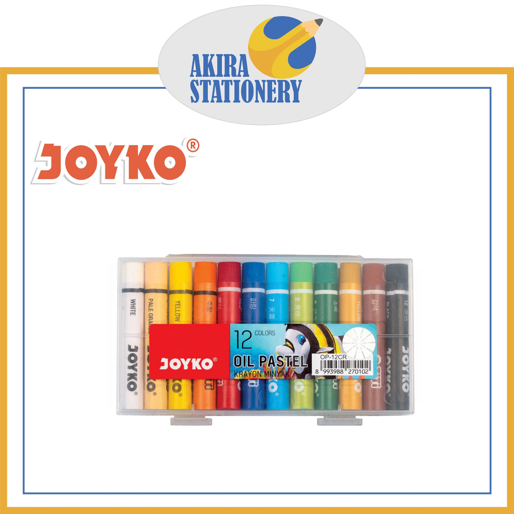 

Krayon JOYKO Mini OP 12 CR 12 w / Oil Pastels OP-12CR / Crayon Minyak 12 Colours ( 12 Warna )