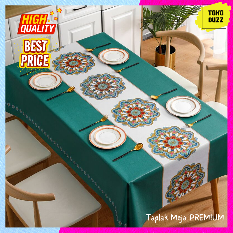 TAPLAK MEJA MAKAN PREMIUM Waterproof Anti Air Tebal HIGH QUALITY Taplak Meja Motif Cantik Elegant Besar