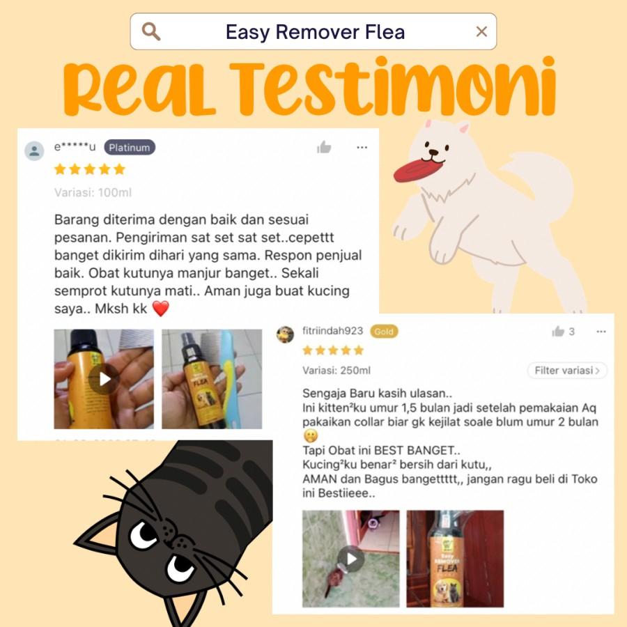 ELOPE Easy Remover Flea Anti Kutu Obat Pembasmi Kutu Kucing Anjing Kelinci Anabul