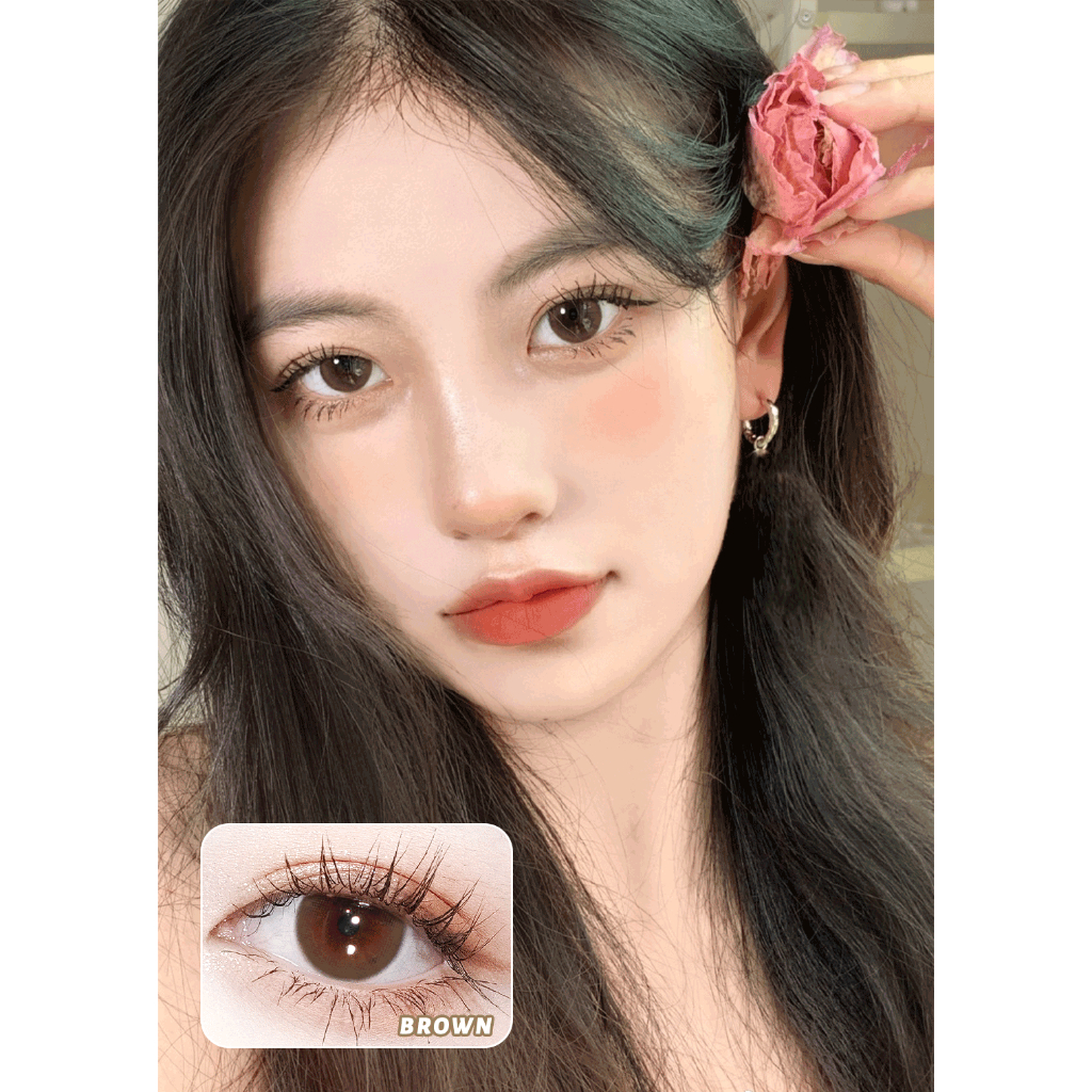 (COD)softlens minus（0.00-4.00）Sepasang lensa kontak berwarna, diameter 14-14.5 MMsoftlens murahsoftlens livingsoflenssoftlen