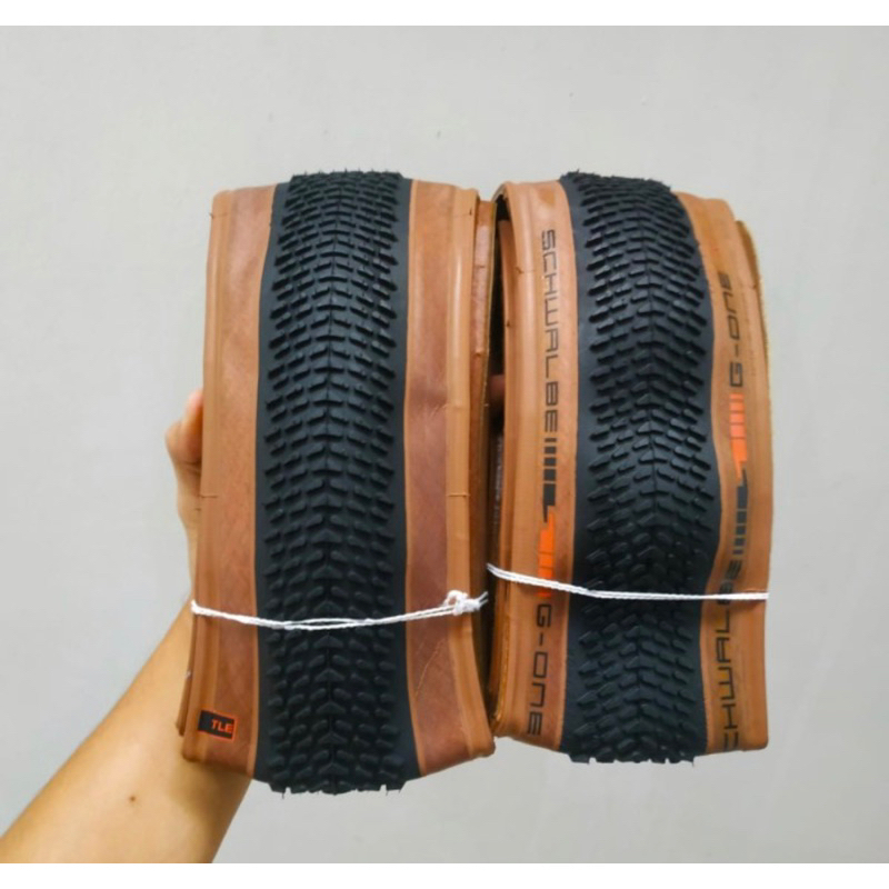 ban luar sepeda gravel Schwalbe G One 700x35c skinwall gumwall 700 35