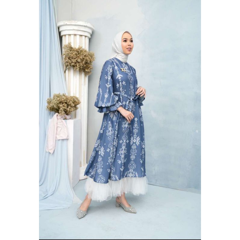 LINGGA DRESS LOOK LIKE GAMIS PESTA DRESS MEWAH MOTIF LOOK LIKE WEARING KLAMBY