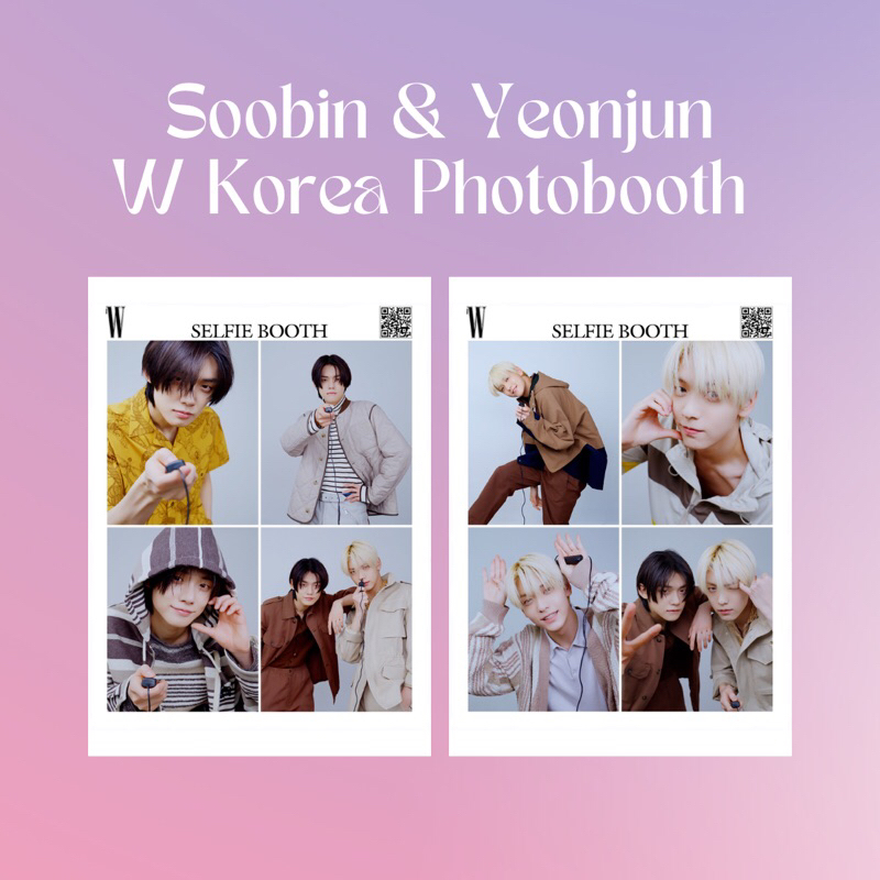 [kstuffind] Soobin &amp; Yeonjun W Korea TXT MOA Tomorrow x Together Photobooth Selfie Booth Postcard Murah Photostrip double photostrip