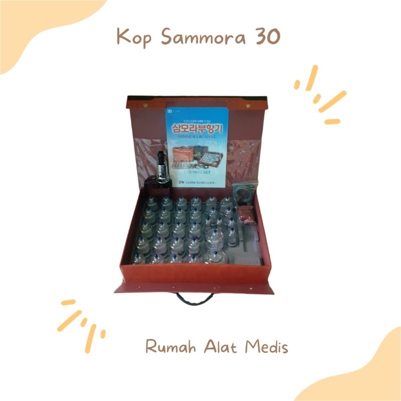 Alat Bekam Sammora isi 30 Cup Kop Sammora Premium Merah Alat Bekam Samora isi 30