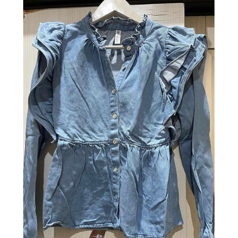 Zara Women - Blouse Denim lucu