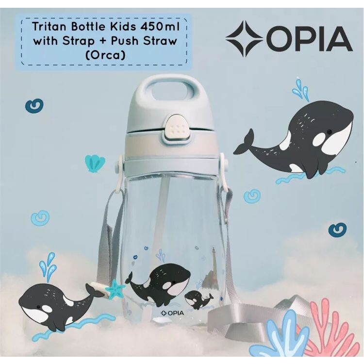 OPIA TRITAN BOTTLE KIDS WITH STRAP 450ML (BOTOL MINUM ANAK)