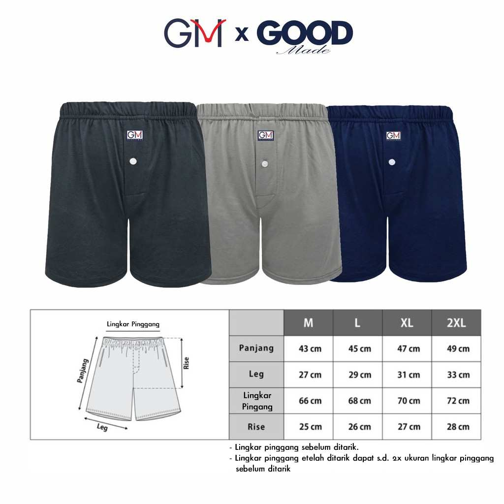 GOOD MADE - BOXER PRIA | CELANA BOXER PRIA | CELANA BOXER | CELANA DALAM PRIA BOXER | BOXER | CELANA DALAM | COD