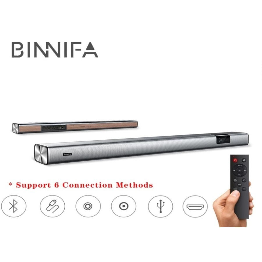 Binnifa Live1T Soundbar Bluetooth Remote HDMI AUX Sub Out big power