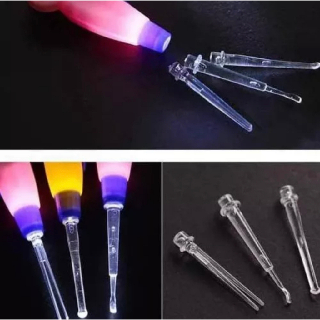 Korek Kuping LED Senter / Flashlight LED Earpick / Pembersih Telinga Lampu LED